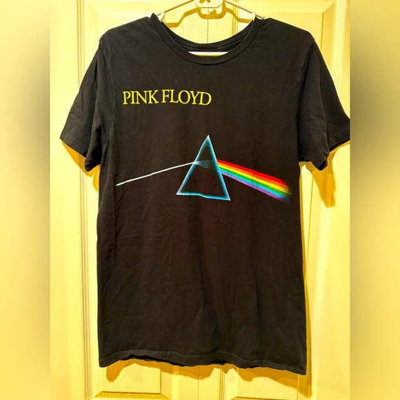 Pink Floyd licensed ladies cut black T shirt. Dark side of the Moon Size M. VGUC - Picture 1 of 7
